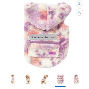 Cute warm and fuzzy Sherpa tie dye dog hoodies!!!